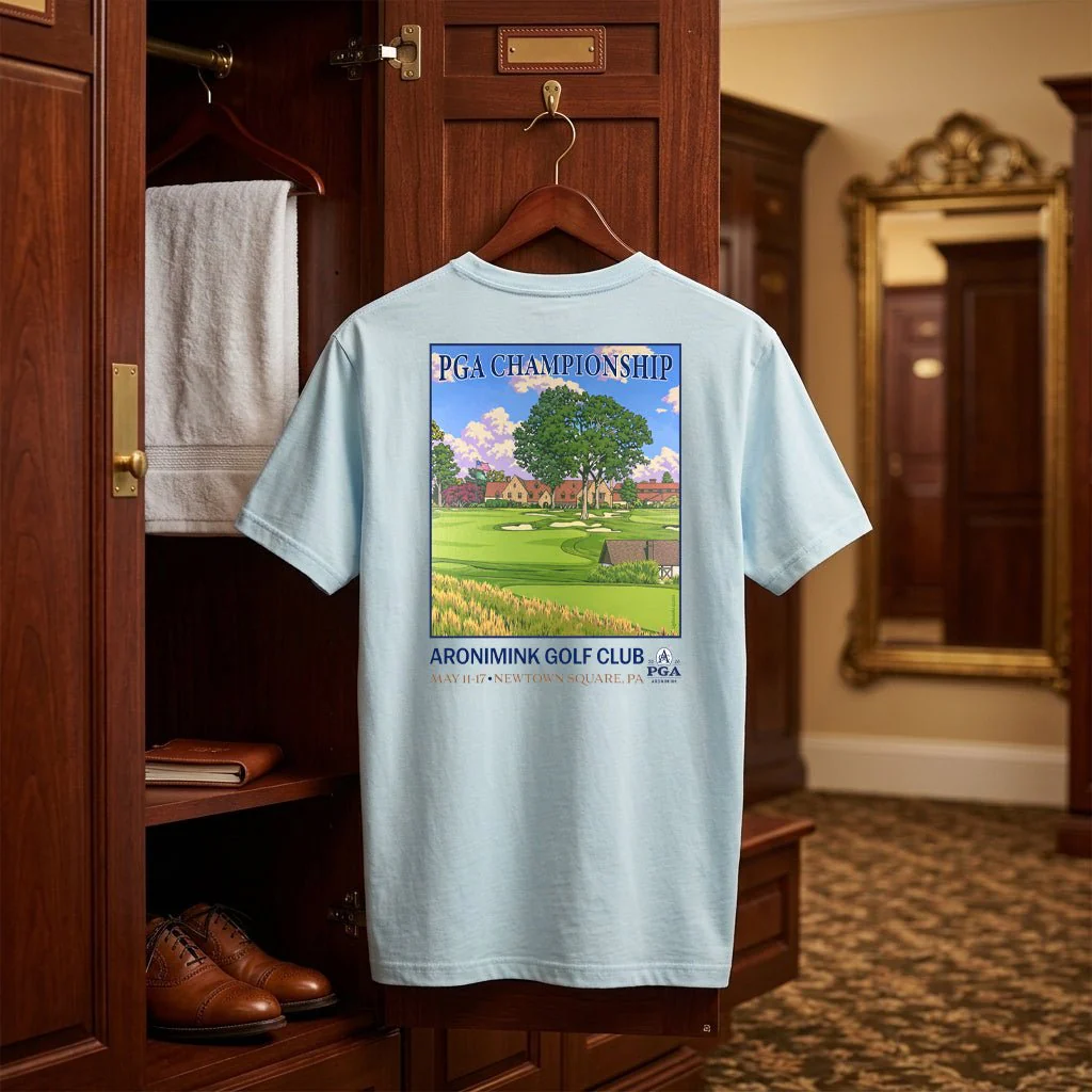 2026 PGA Aronimink Poster T-Shirt by Lee Wybranski - Image 17