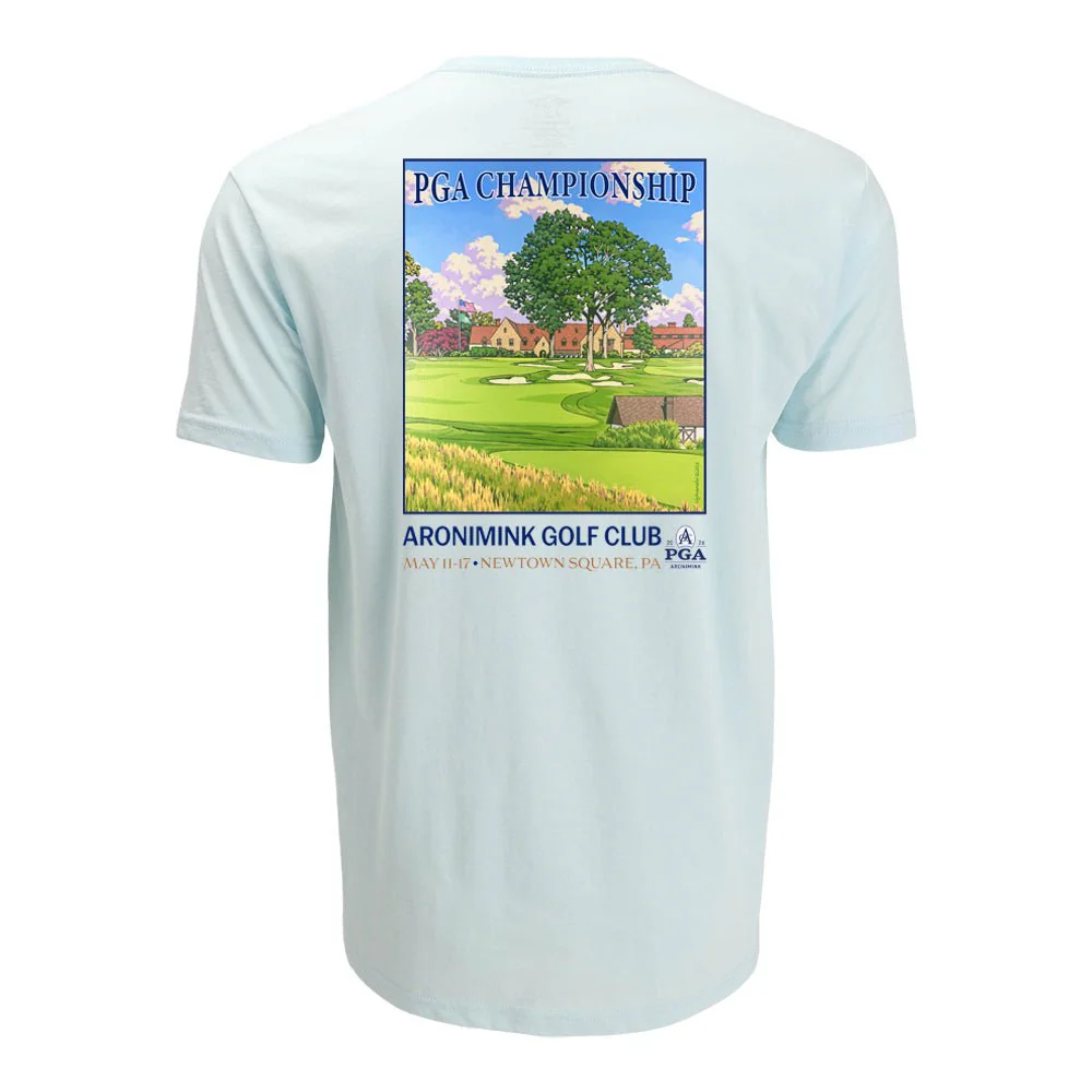2026 PGA Aronimink Poster T-Shirt by Lee Wybranski - Image 5