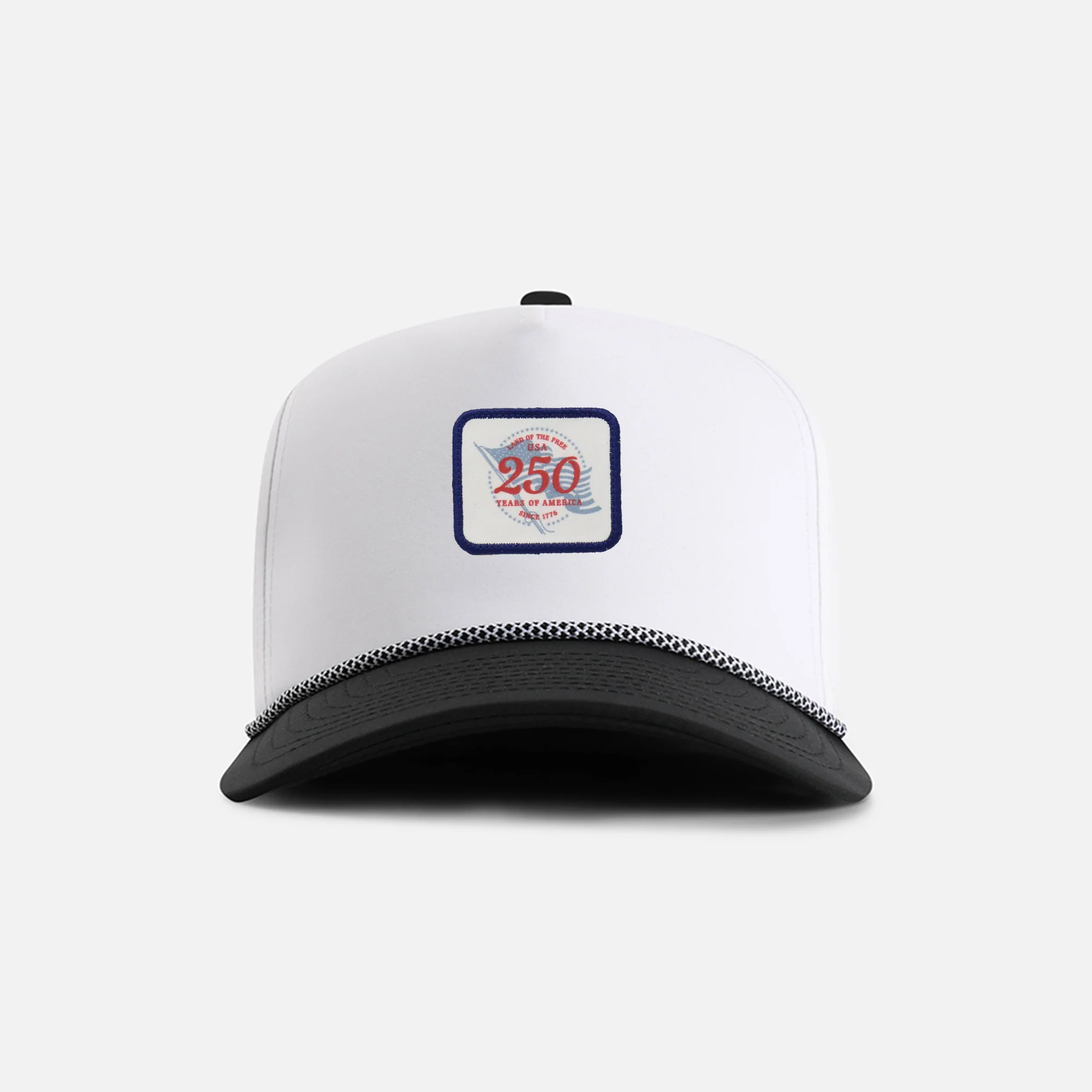 250th Anniversary Faux Suede Patch Two-Tone Rope Hat - Image 6