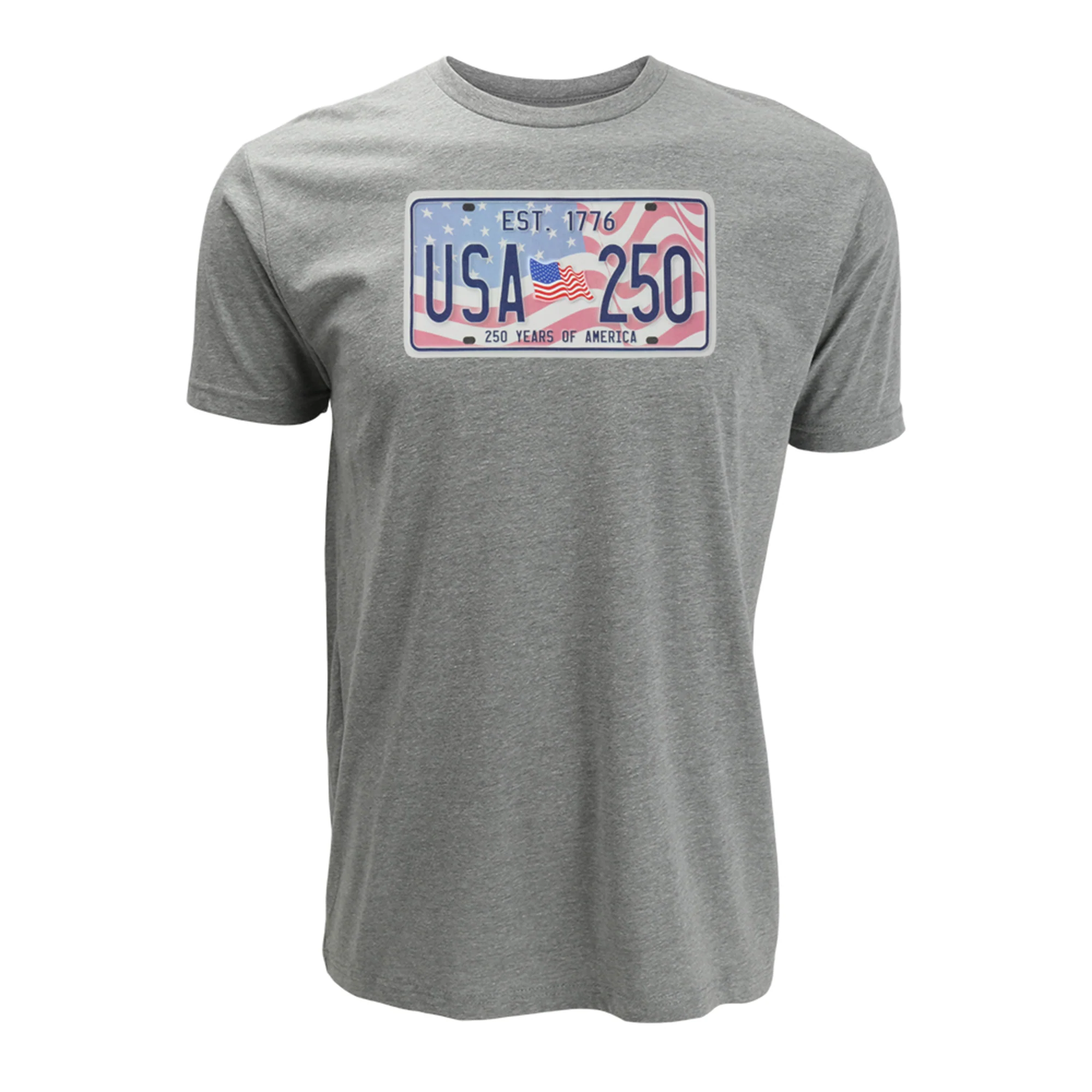 250th Anniversary License Plate Graphic Men's Short Sleeve T-Shirt - Image 4