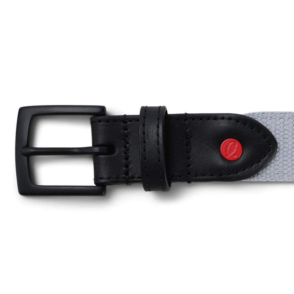 Back9 Embroidered Belt - Black Leather - Image 2