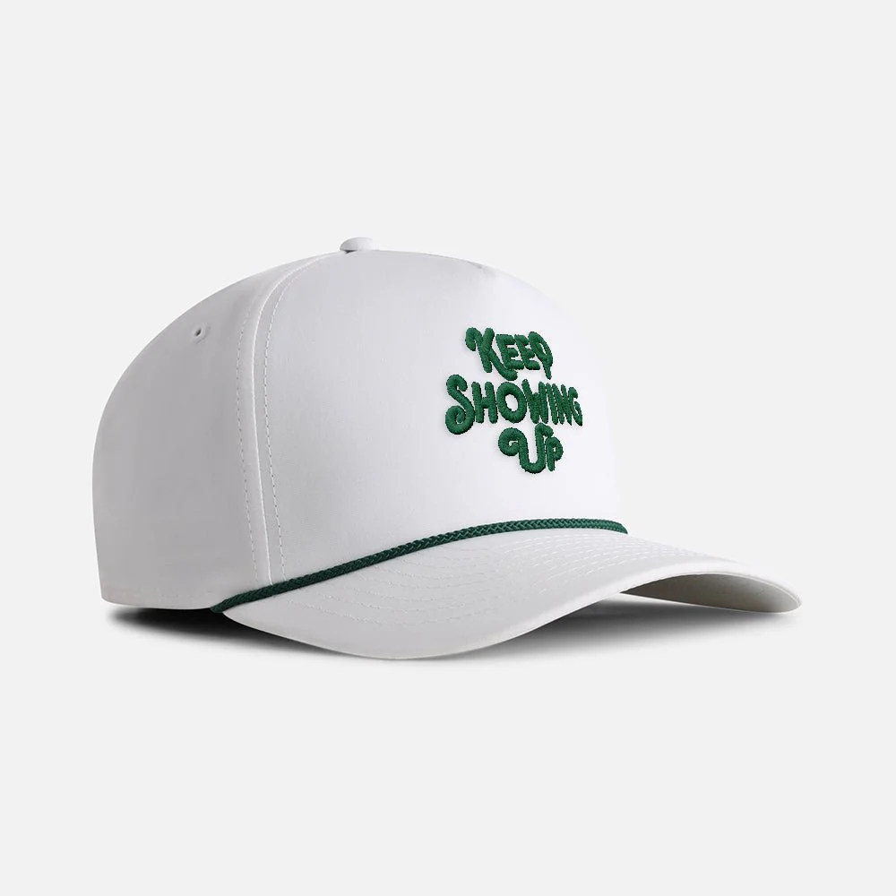 "Keep Showing Up" 3D Embroidered 5-Panel Performance Rope Hat - Image 5