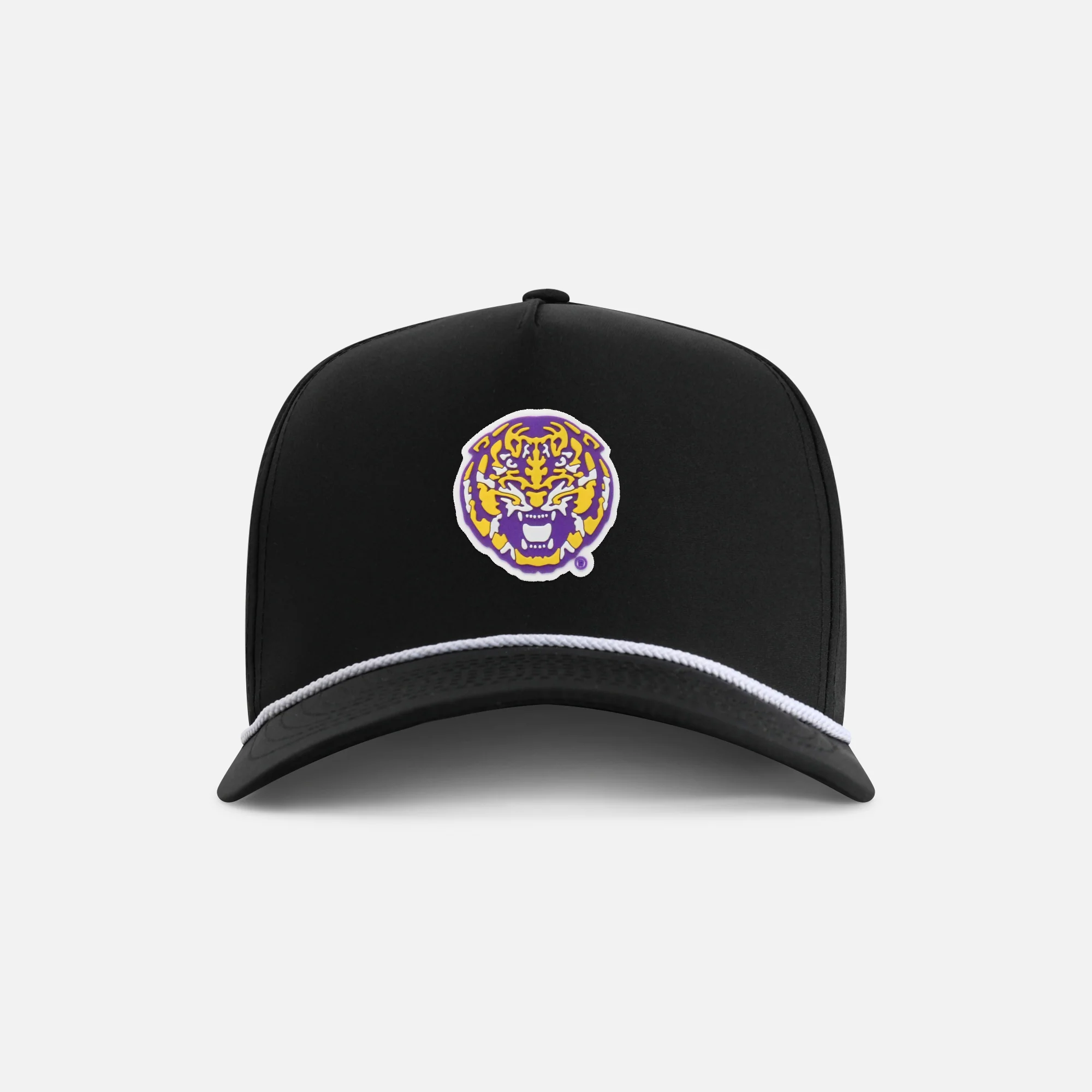 Louisiana State University "LSU Tiger 3D Molded Patch" 5-Panel Performance Rope Hat - Image 2