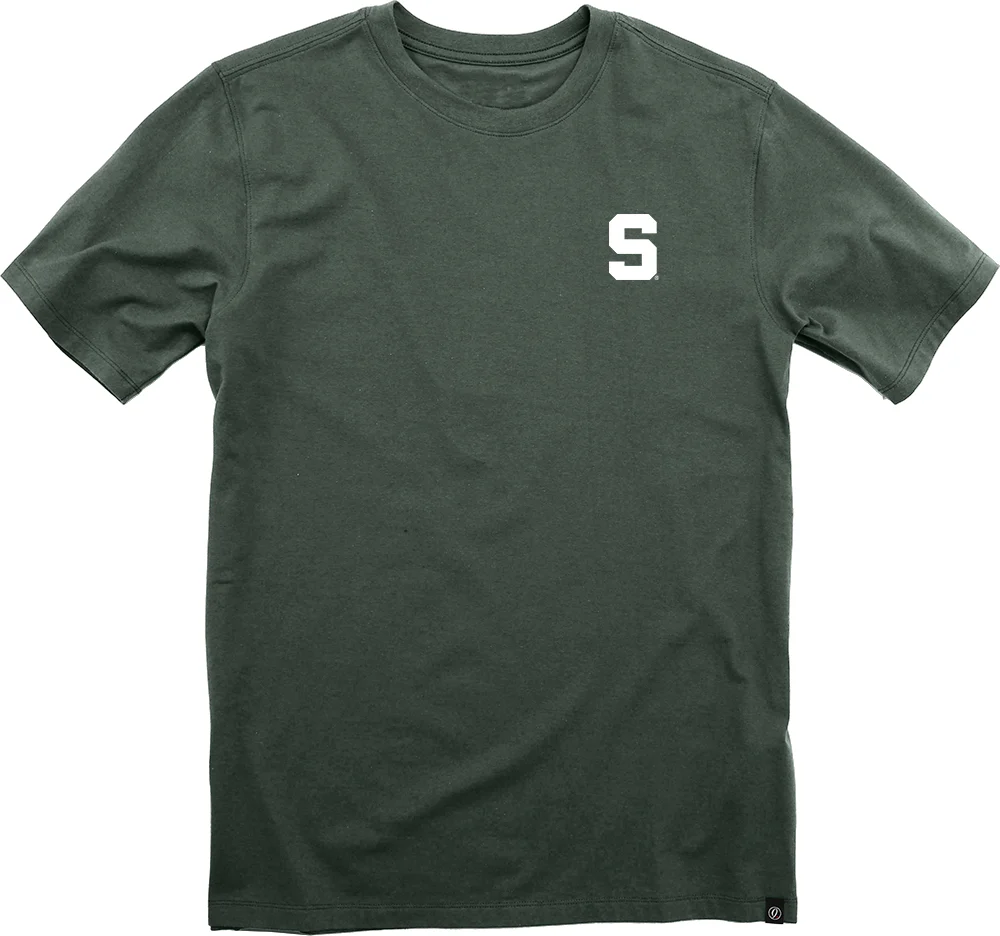MSU "Michigan State S & Spartan Head" Men's Short Sleeve T-Shirt