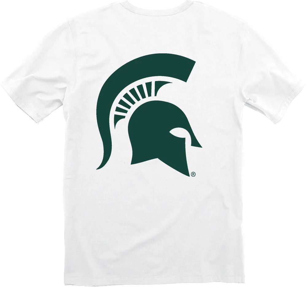MSU "Michigan State S & Spartan Head" Men's Short Sleeve T-Shirt - Image 5