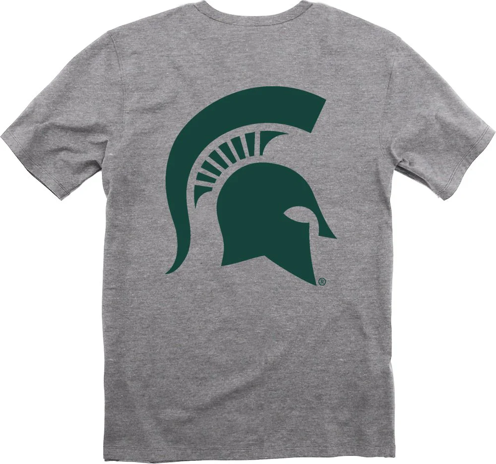 MSU "Michigan State S & Spartan Head" Men's Short Sleeve T-Shirt - Image 8