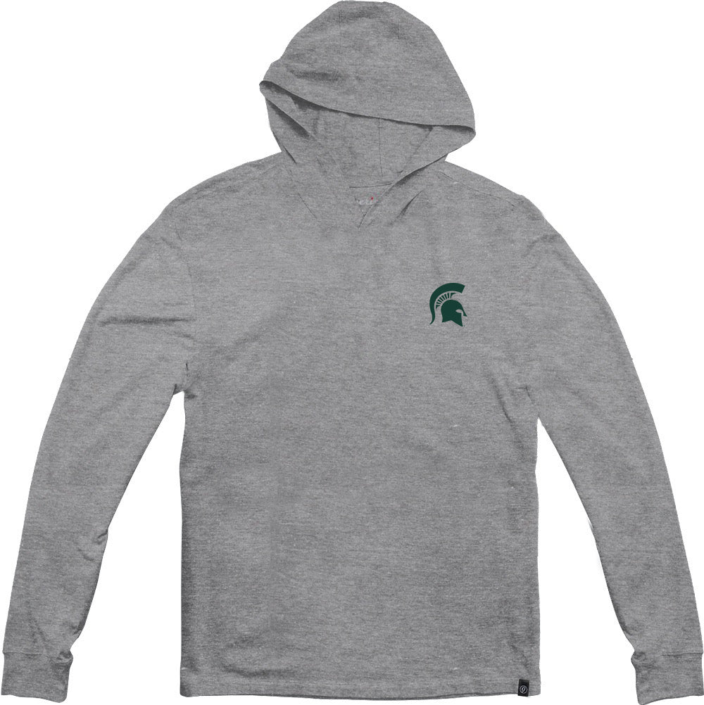 MSU "Spartan Head" Long Sleeve Hooded T-Shirt - Image 7