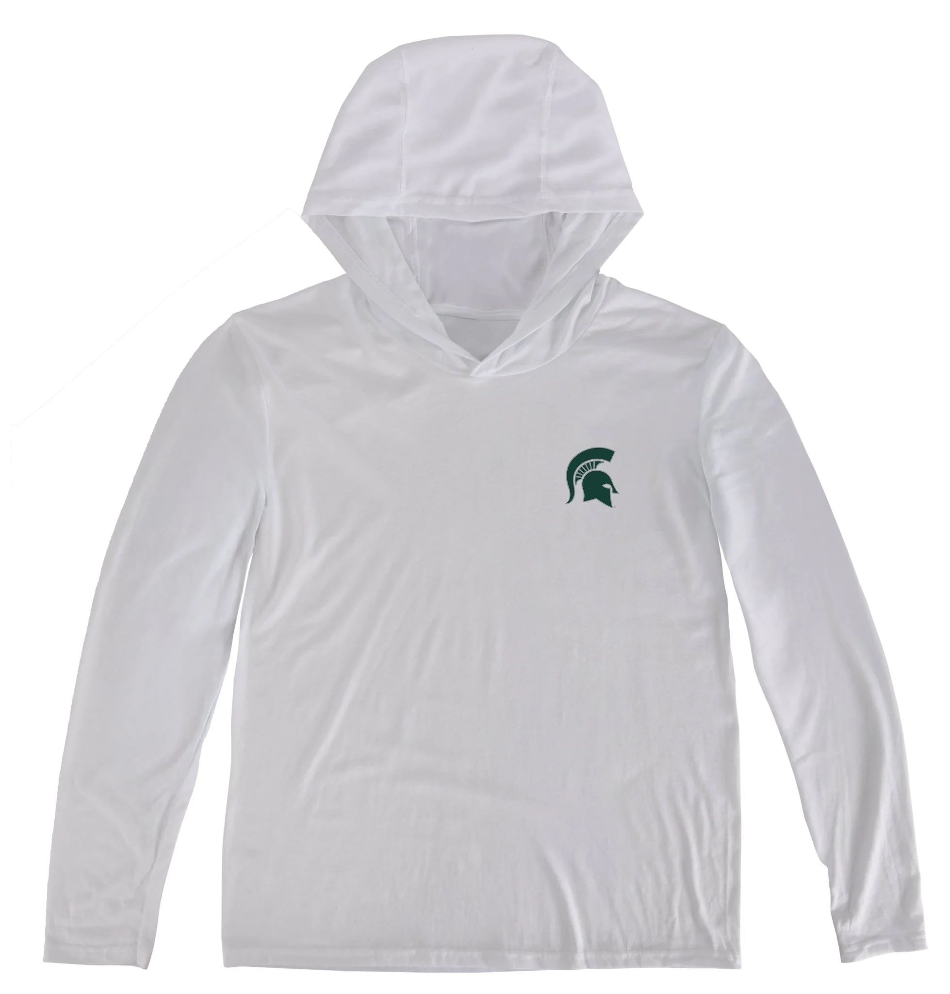 MSU "Spartan Head" Men's Long Sleeve Hooded T-Shirt
