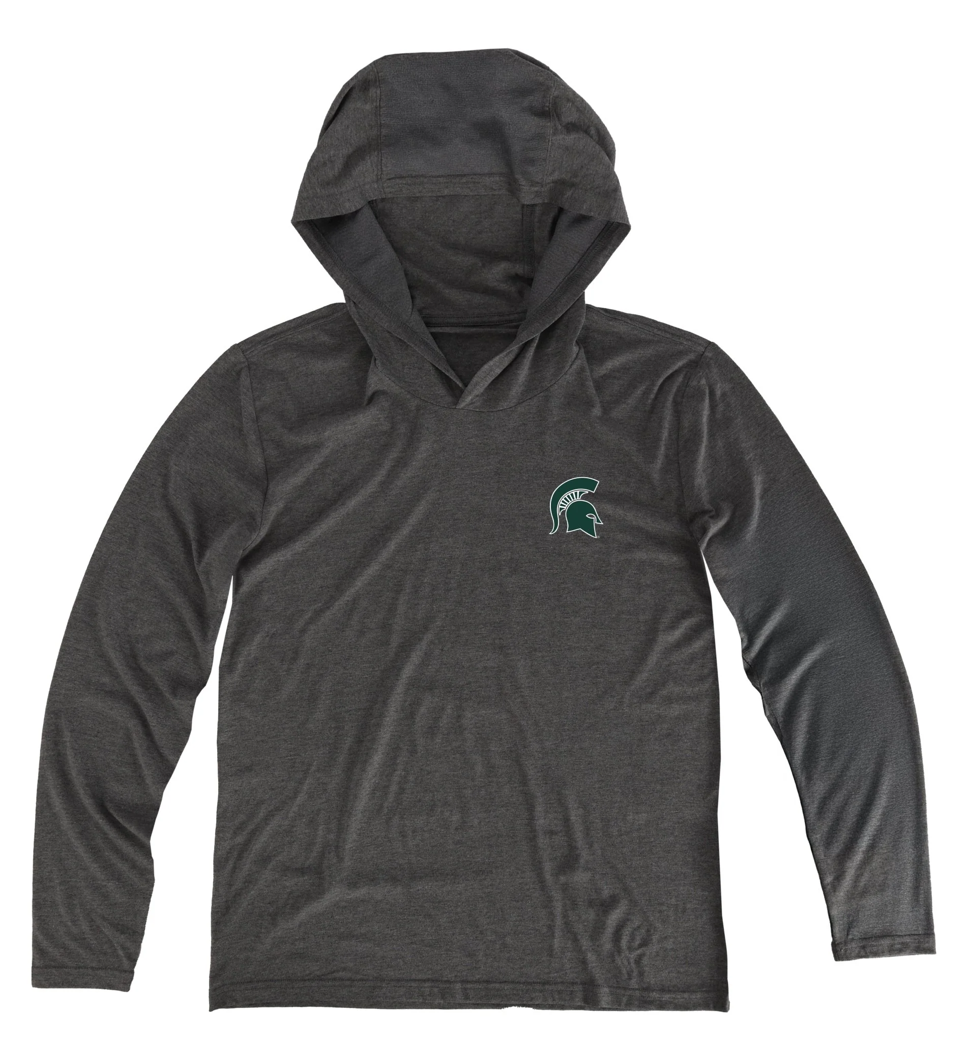 MSU "Spartan Head" Men's Long Sleeve Hooded T-Shirt - Image 2