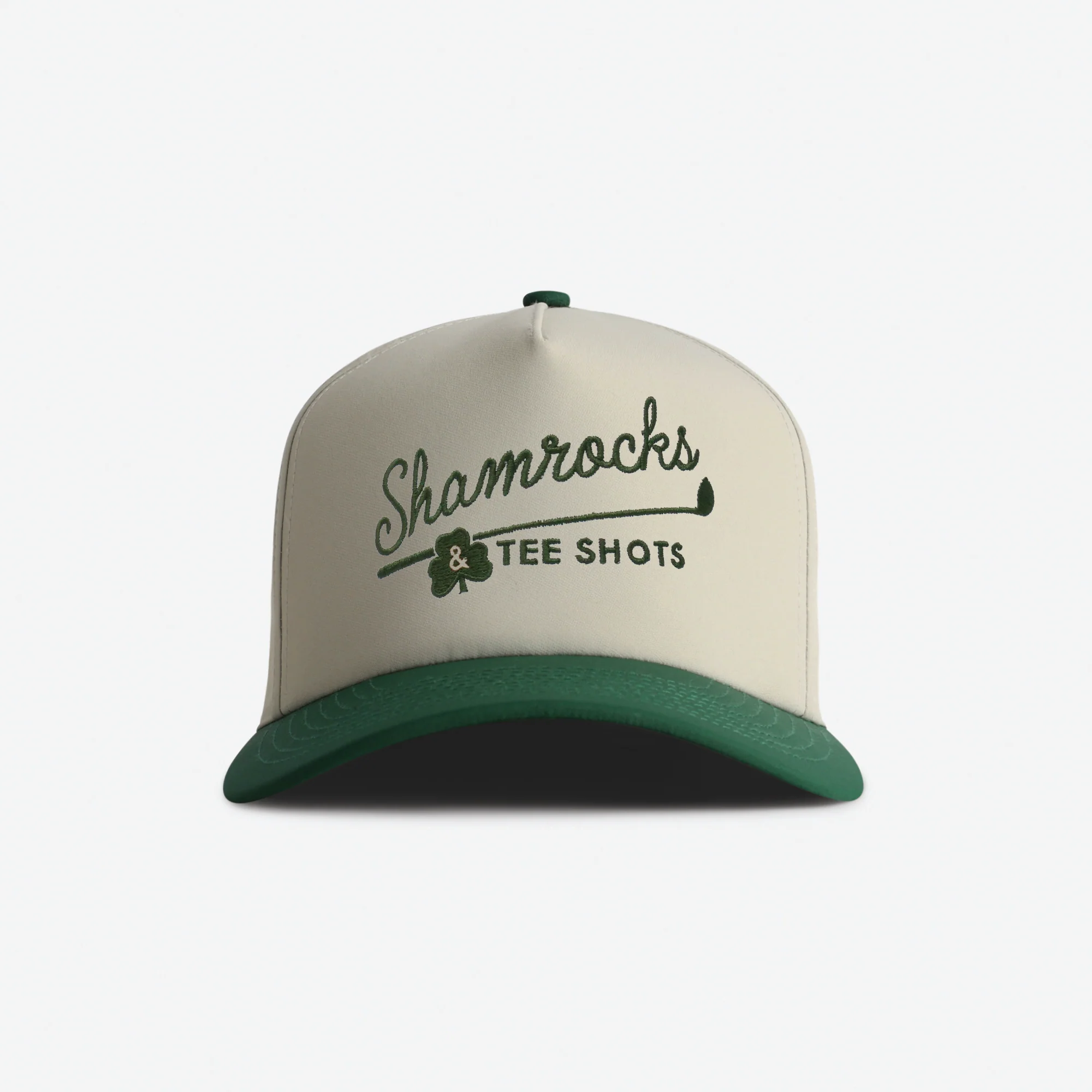 "Shamrocks & Tee Shots" Retro Two-Tone Performance Hat - Image 2