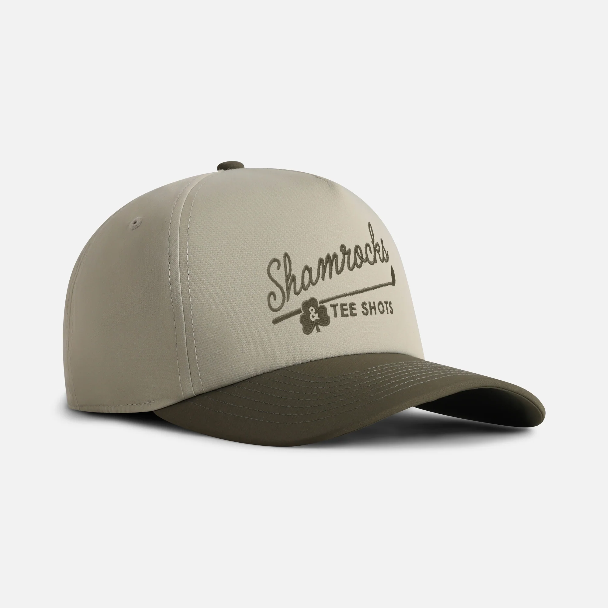 "Shamrocks & Tee Shots" Retro Two-Tone Performance Hat - Image 5