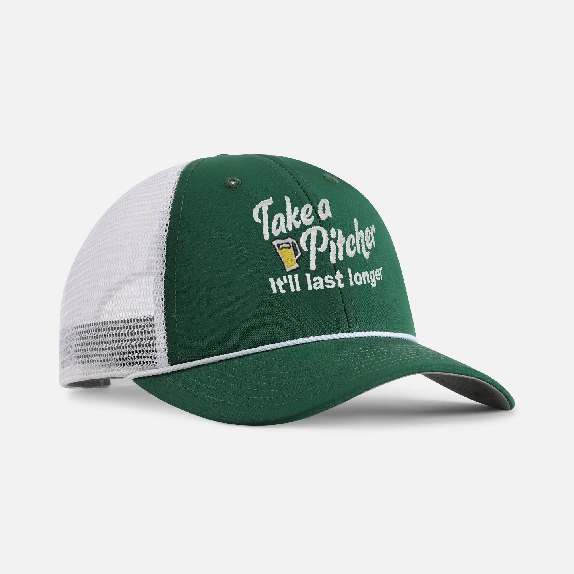 "Take a Pitcher, It'll Last Longer" Mesh Back Performance Rope Hat