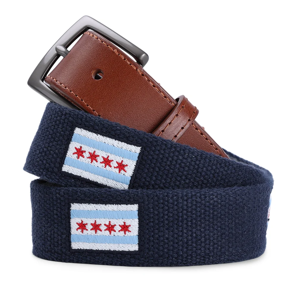 The Chicago Flag - Embroidered Imperial Belt