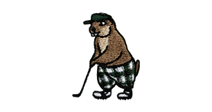 Gopher Putter with Green Visor