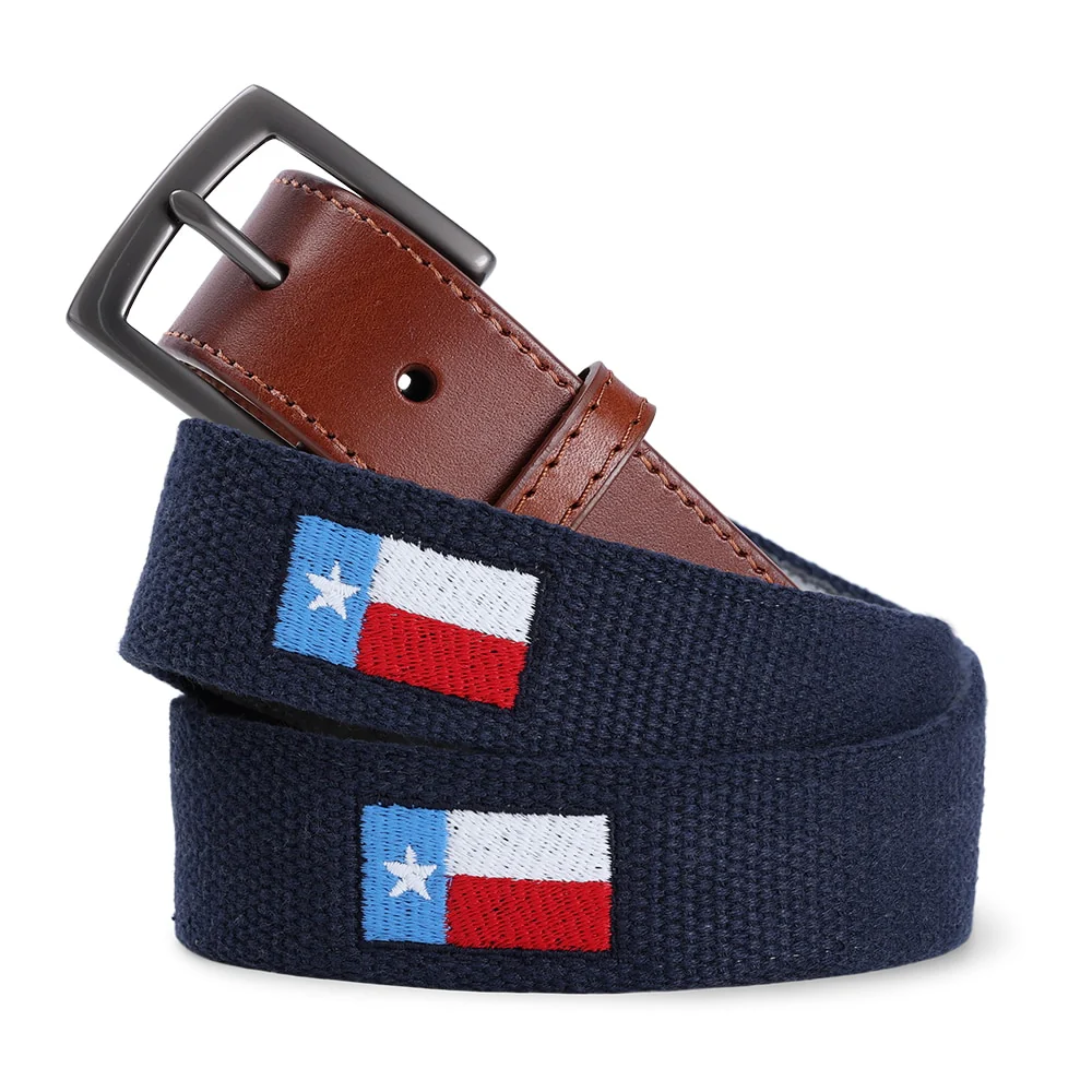 The Texas Flag - Embroidered Imperial Belt