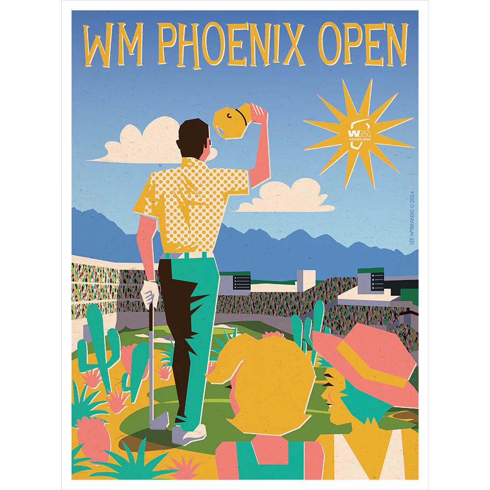 The WM Phoenix Open Poster T-Shirt by Lee Wybranski - Image 2