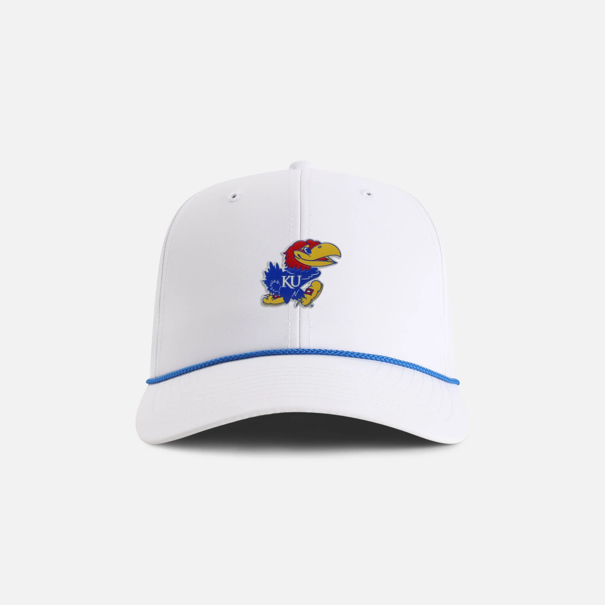 University of Kansas "Jayhawk 3D Patch" 6-Panel Performance Rope Hat - Image 2