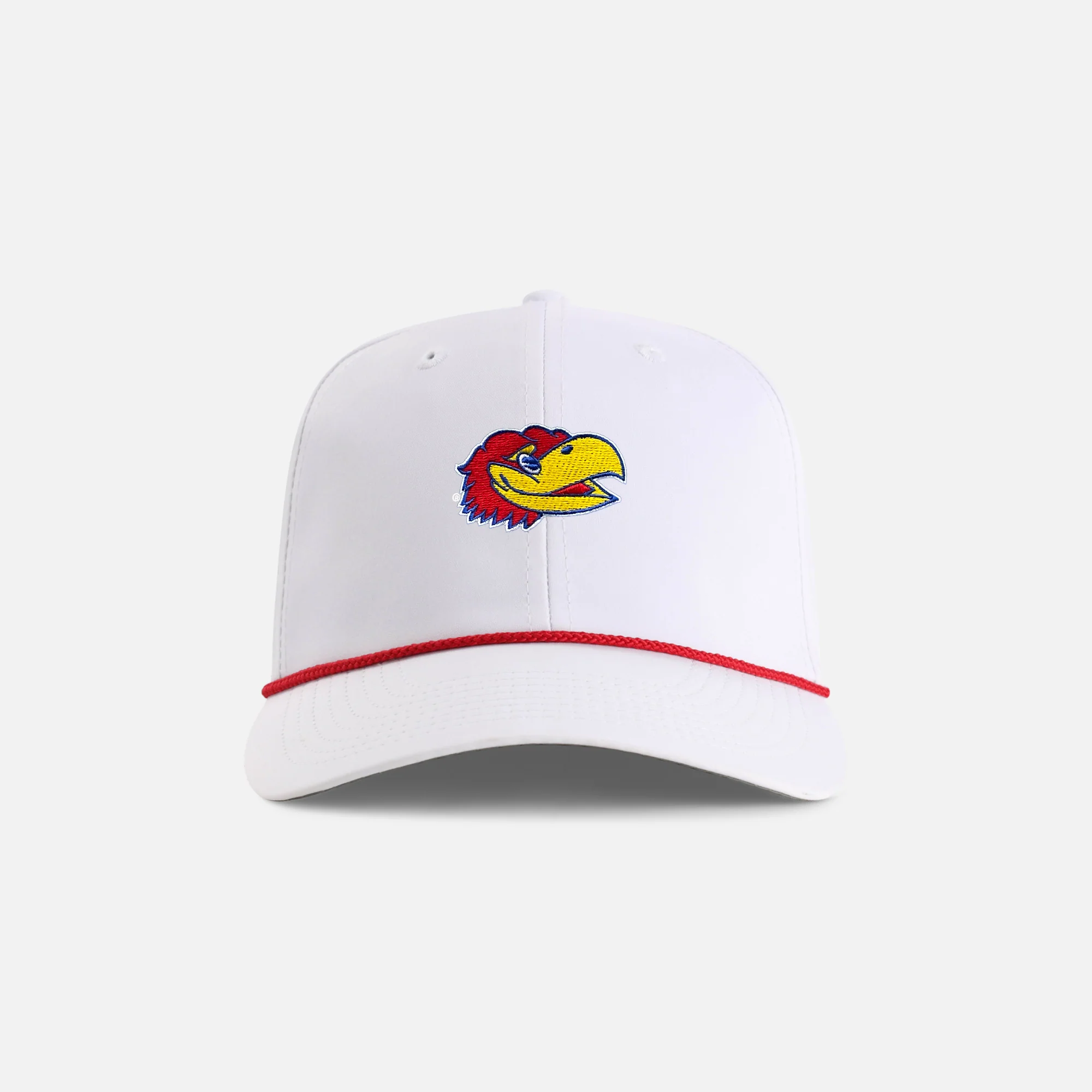 University of Kansas "Jayhawk Head" 6-Panel Performance Rope Hat - Image 2