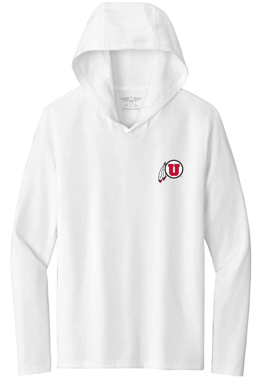University of Utah "Circle & Feather" Men's Long Sleeve Hooded T-Shirt